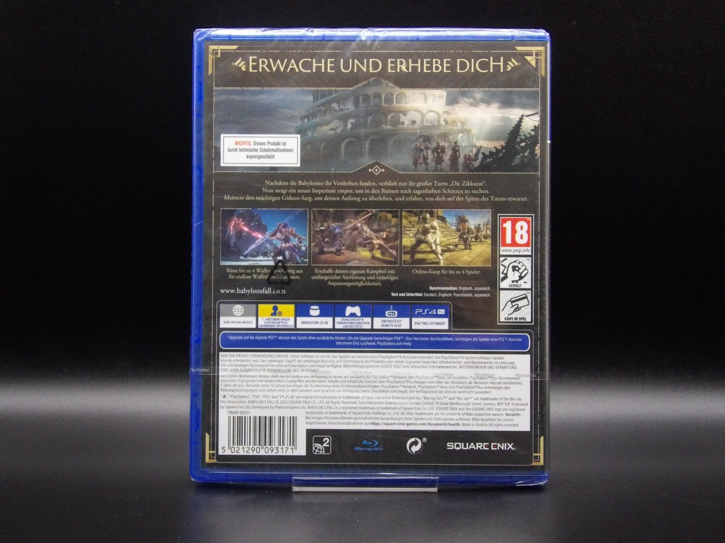 Babylon's Fall PS4 Cover Rückseite