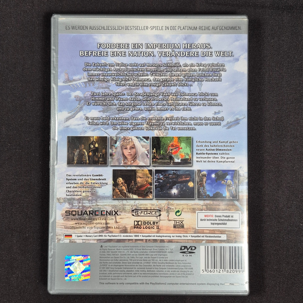 Final Fantasy XII - Platinum – Sony PlayStation 2 – Deutsch – Zustand Gut – Rückseite – NEVO Store