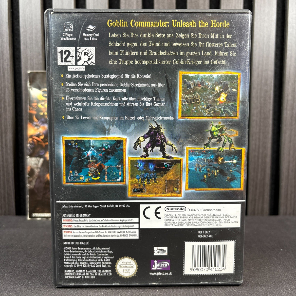 Goblin Commander Unleash the Horde Nintendo GameCube Cover Rückseite