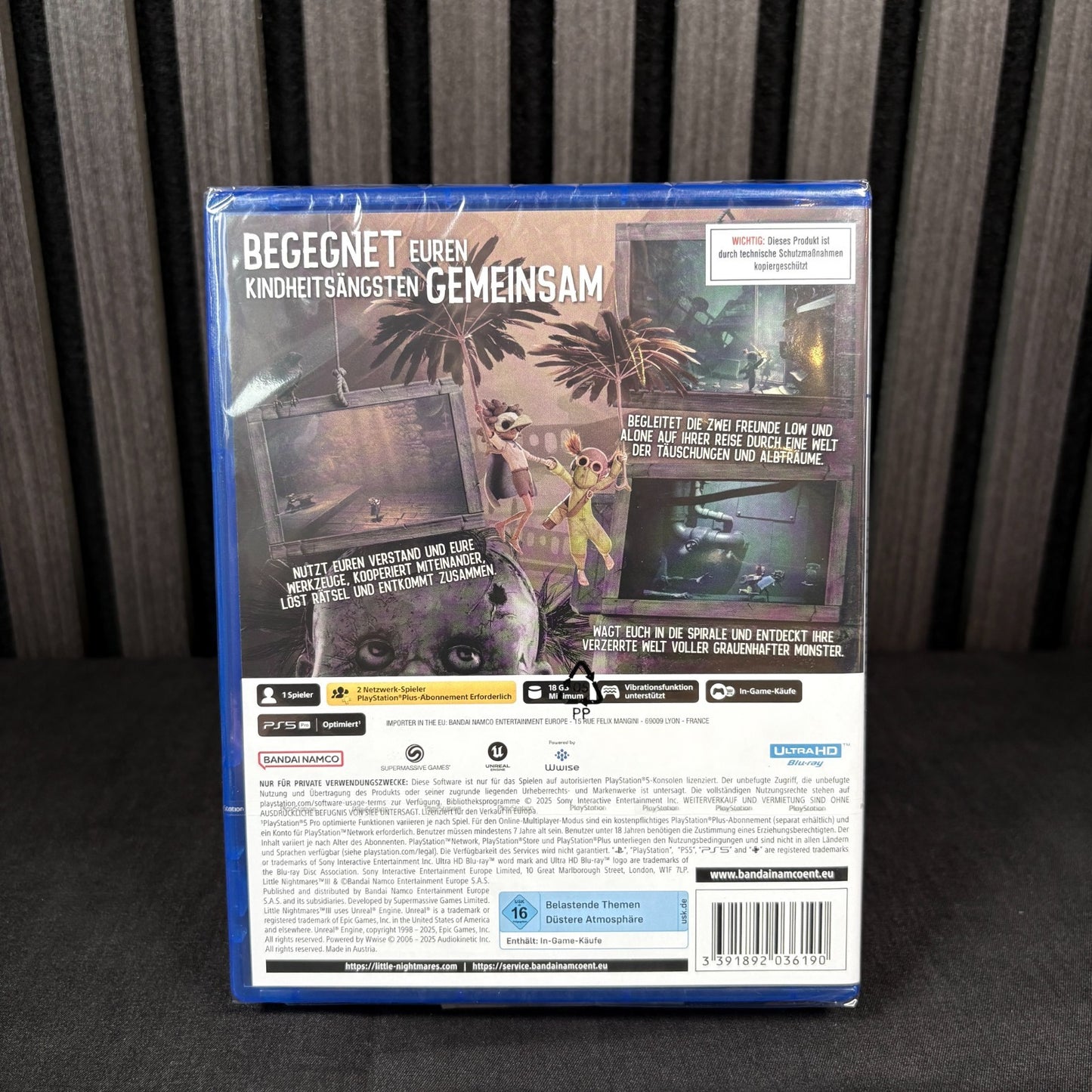 Little Nightmares 3 PS5 Hülle Rückseite neu versiegelt PAL