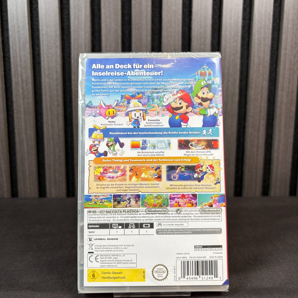 Mario & Luigi Brothership Nintendo Switch Cover Rückseite