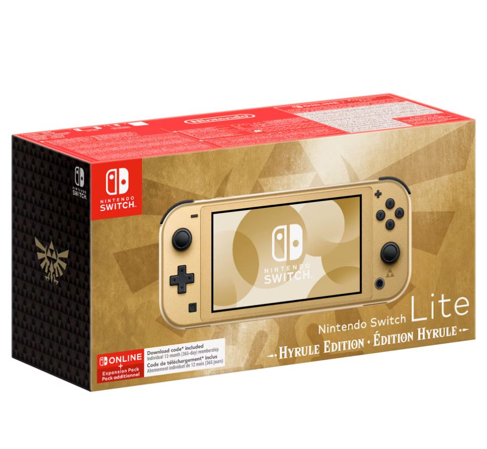 Nintendo Switch Lite Hyrule Edition kompletter Lieferumfang