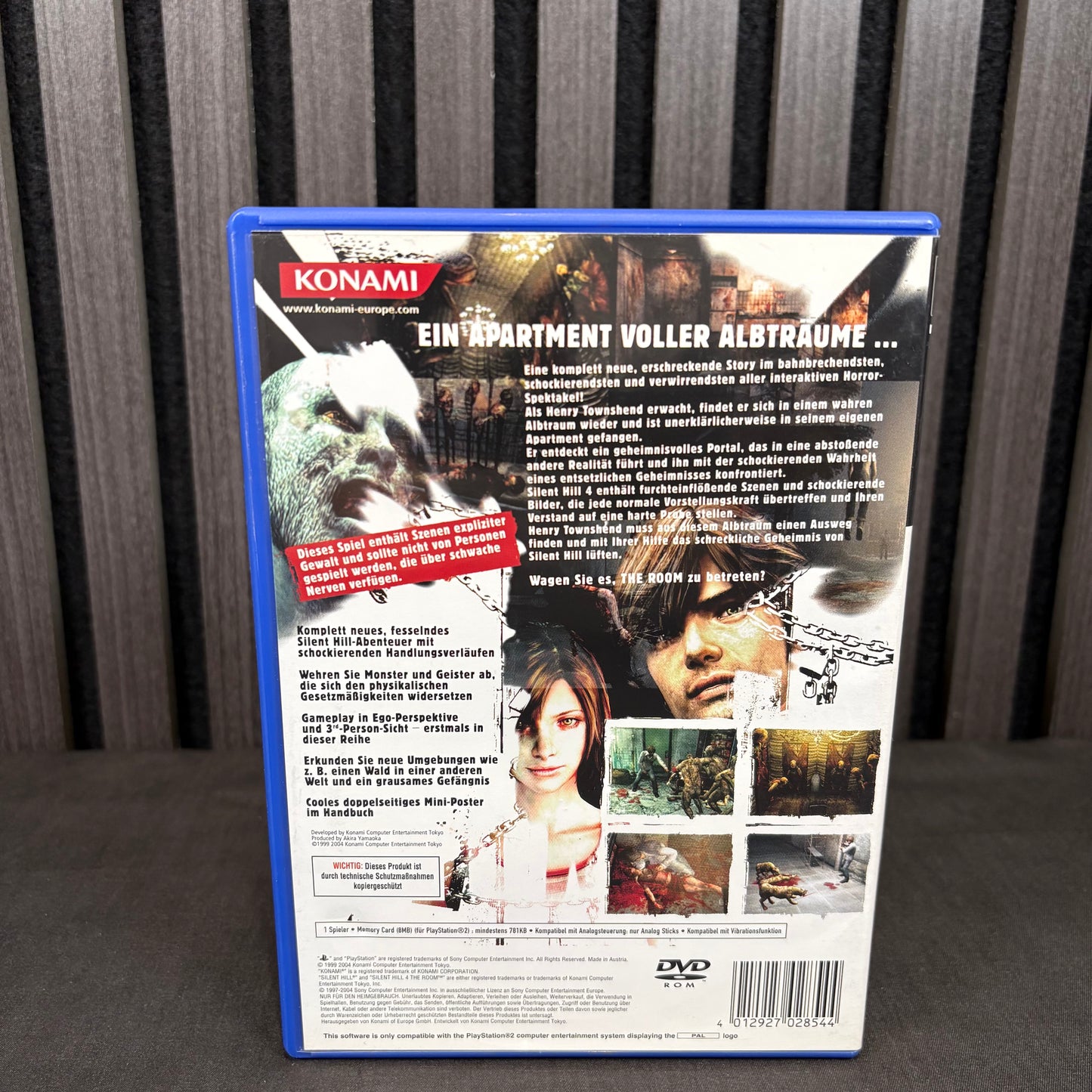 Silent Hill 4 The Room PS2 Cover Rückseite Inlay Konami