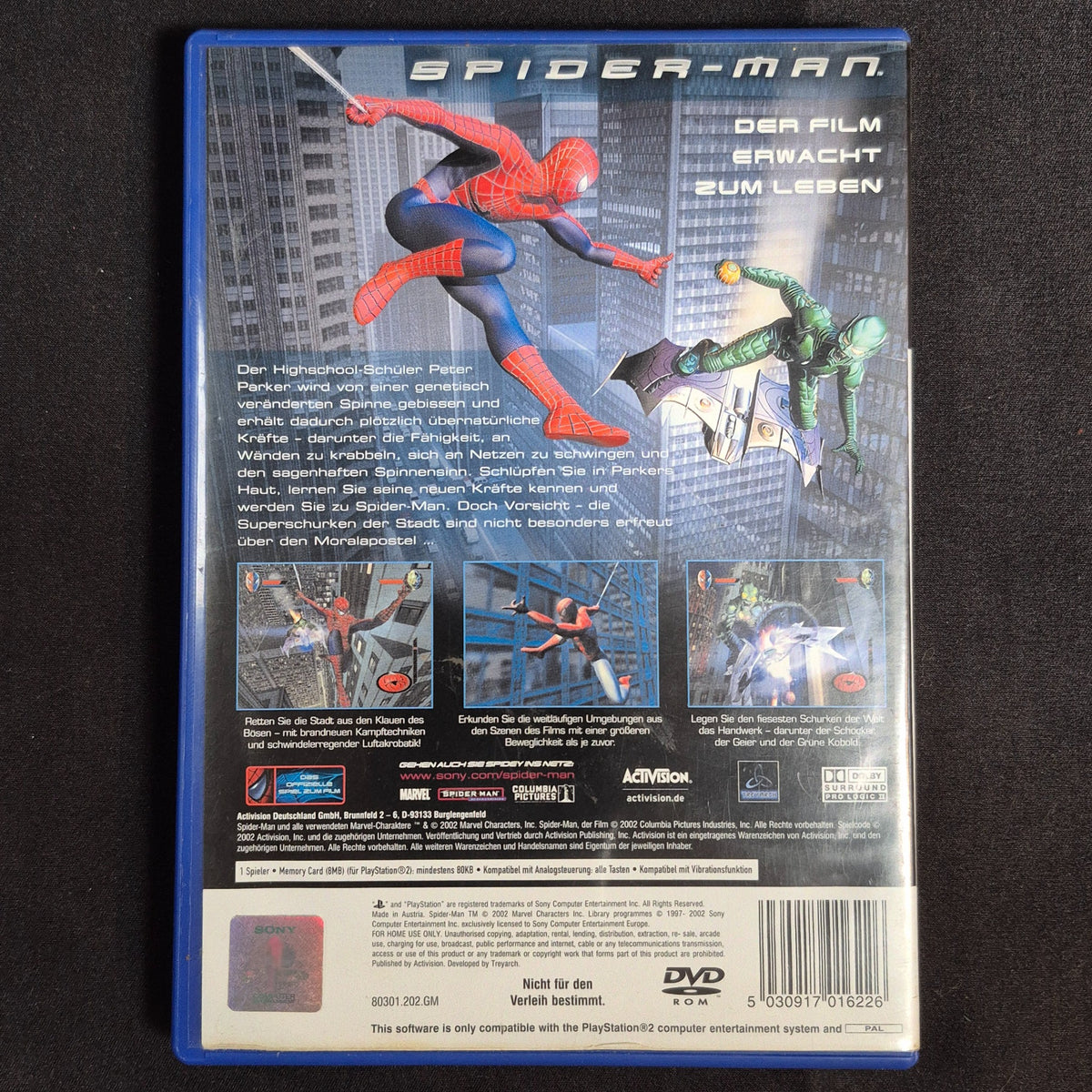 Spider-Man Der Film – PlayStation 2 – Deutsch – Zustand Gut – Rückseite – NEVO Store