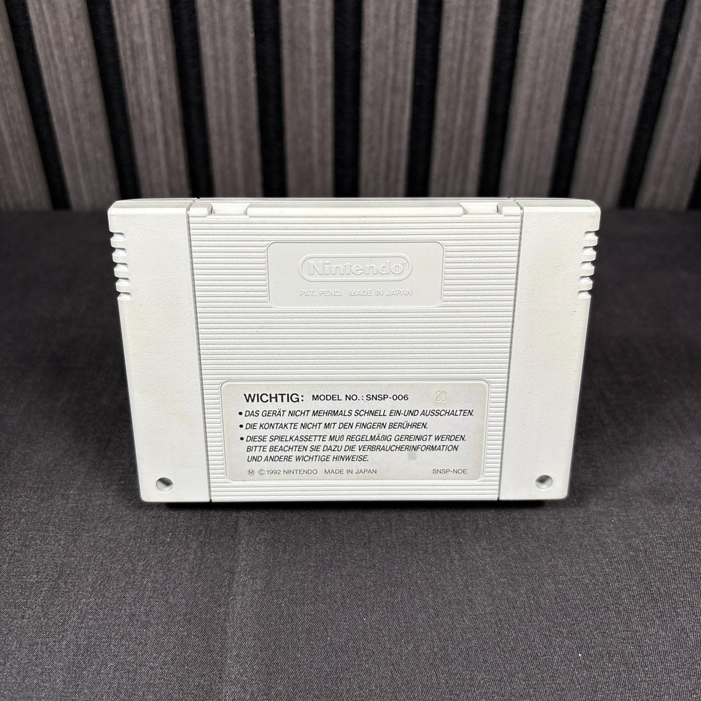Street Fighter II SNES Modul Rückseite Detailaufnahme sehr guter Zustand