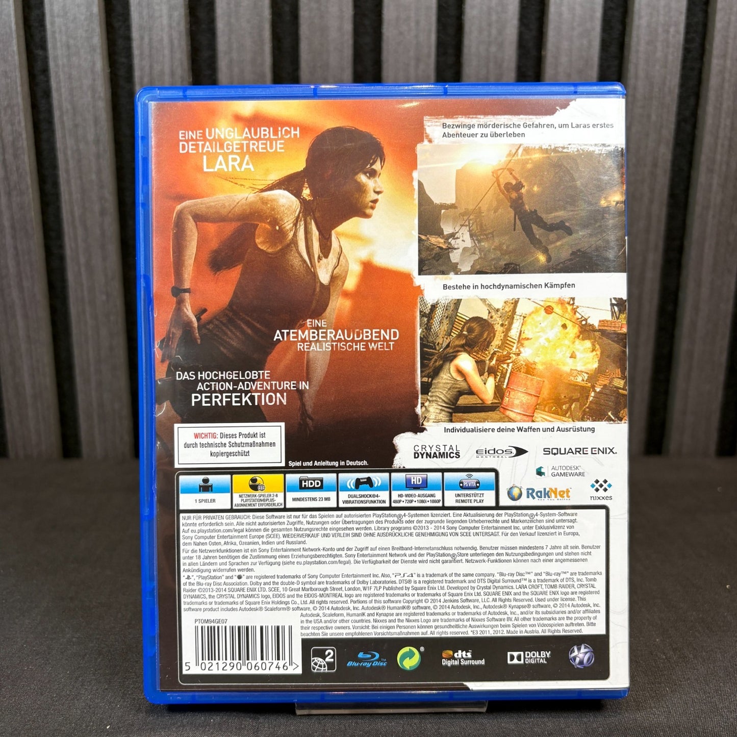 Tomb Raider Definitive Edition PS4 PAL Cover Rückseite Detailansicht sehr gut