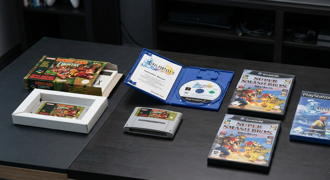Videospiel in OVP mit Disc Anleitung Modul und versiegeltem Spiel zur Erklärung von CIB PAL und Sealed