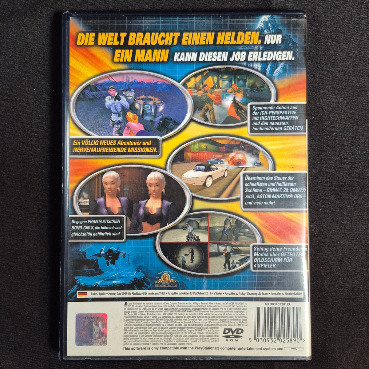 007 Agent im Kreuzfeuer – PlayStation 2 – Deutsch – Zustand Gut – Rückseite – NEVO Store