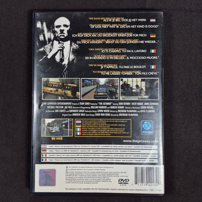 The Getaway PS2 PAL / Europa mit Hülle, Disc und Anleitung – Rückseite