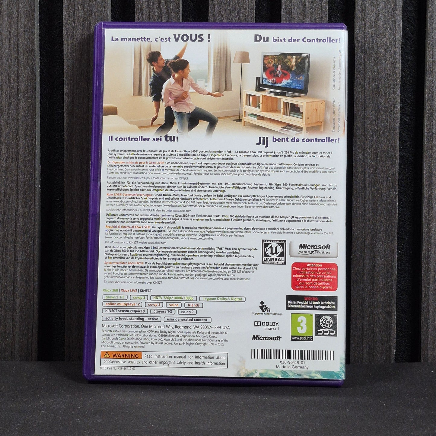 Kinect Adventures Xbox 360 – Rückseite