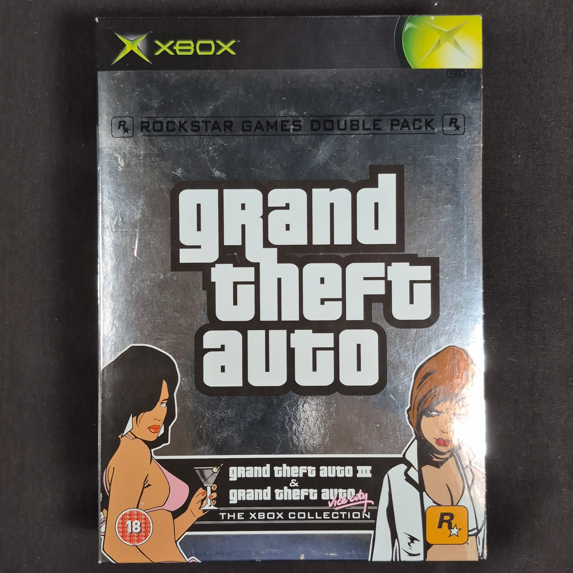 Grand Theft Auto Double Pack GTA III und Vice City Xbox PAL CIB – Vorderseite