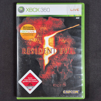 Resident Evil 5 Xbox 360 PAL Deutsch CIB – Vorderseite