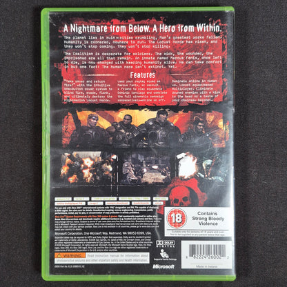 Gears of War Xbox 360 PAL UK – Rückseite mit EAN