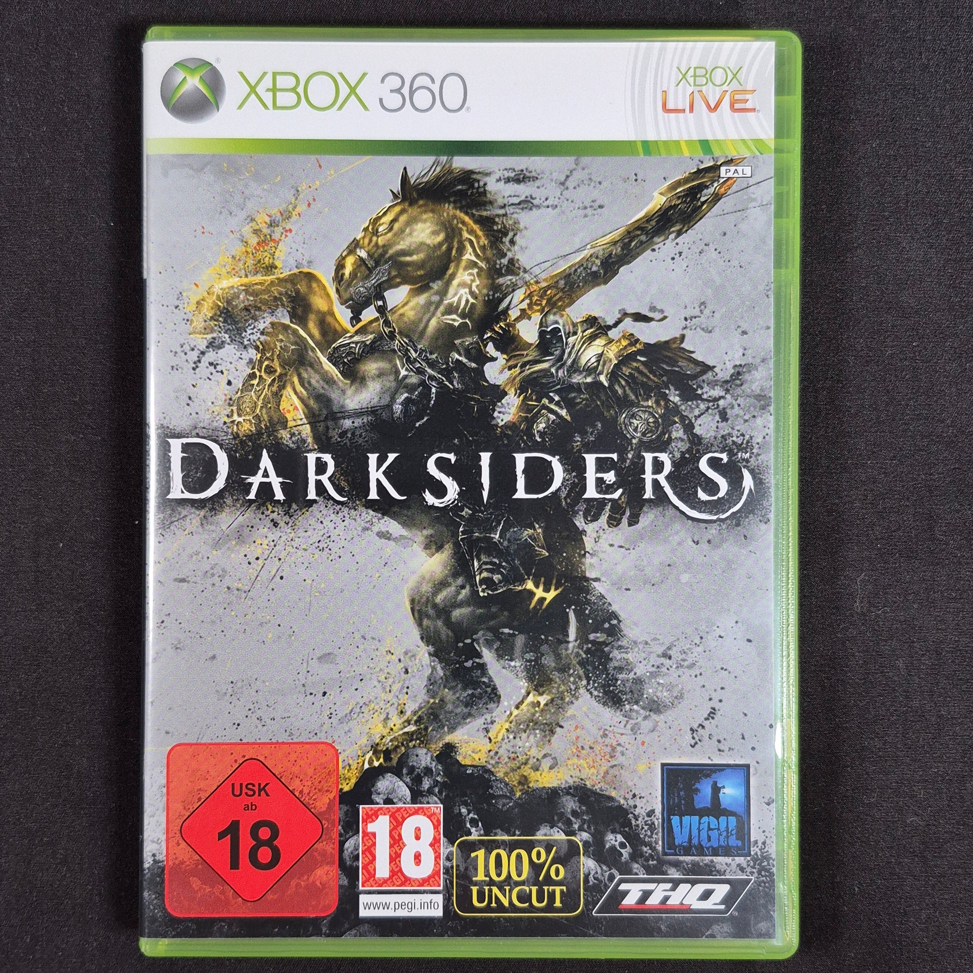 Darksiders Xbox 360 PAL 100 Prozent Uncut CIB – Vorderseite