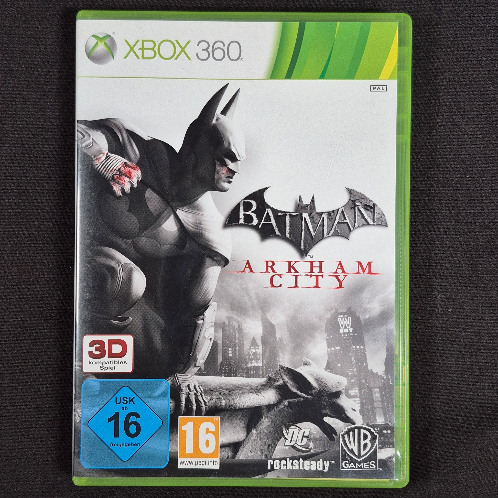 Batman Arkham City Xbox 360 PAL Deutsch CIB – Vorderseite