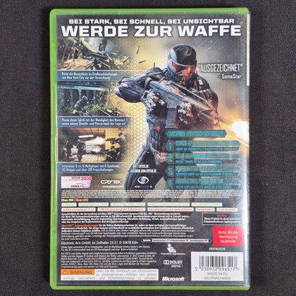 Crysis 2 Limited Edition Xbox 360 PAL Deutsch – Rückseite mit EAN