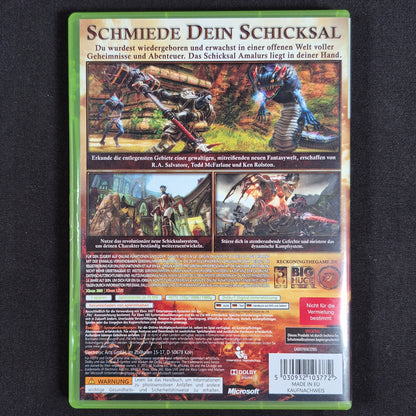 Kingdoms of Amalur Reckoning Xbox 360 PAL Deutsch – Rückseite mit EAN