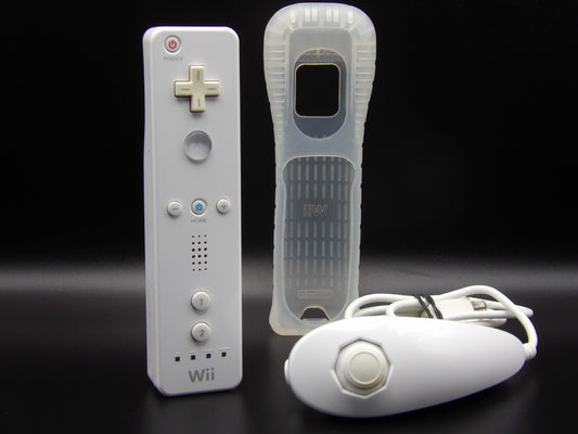 Nintendo Wii Fernbedienung / Remote +  Nunchuk | Bundle inkl. Cover