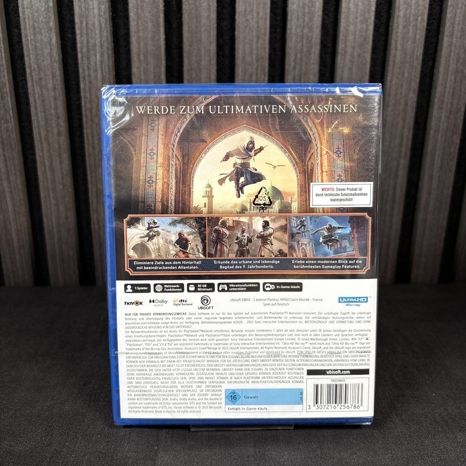 Assassin’s Creed Mirage für PS5 PAL Cover Rückseite