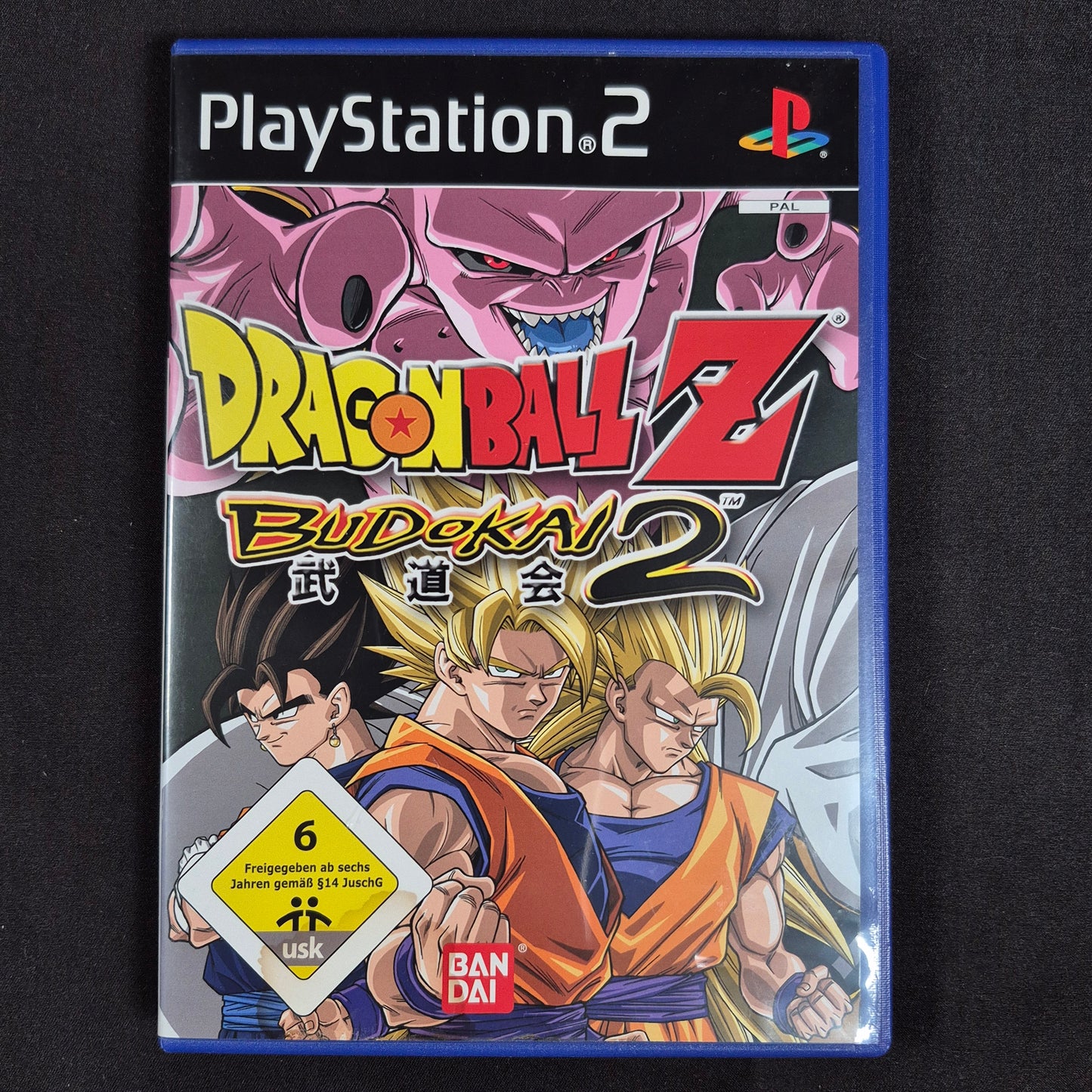 Dragon Ball Z: Budokai 2 PS2 PAL / Europa mit Hülle, Disc und Anleitung – Vorderseite