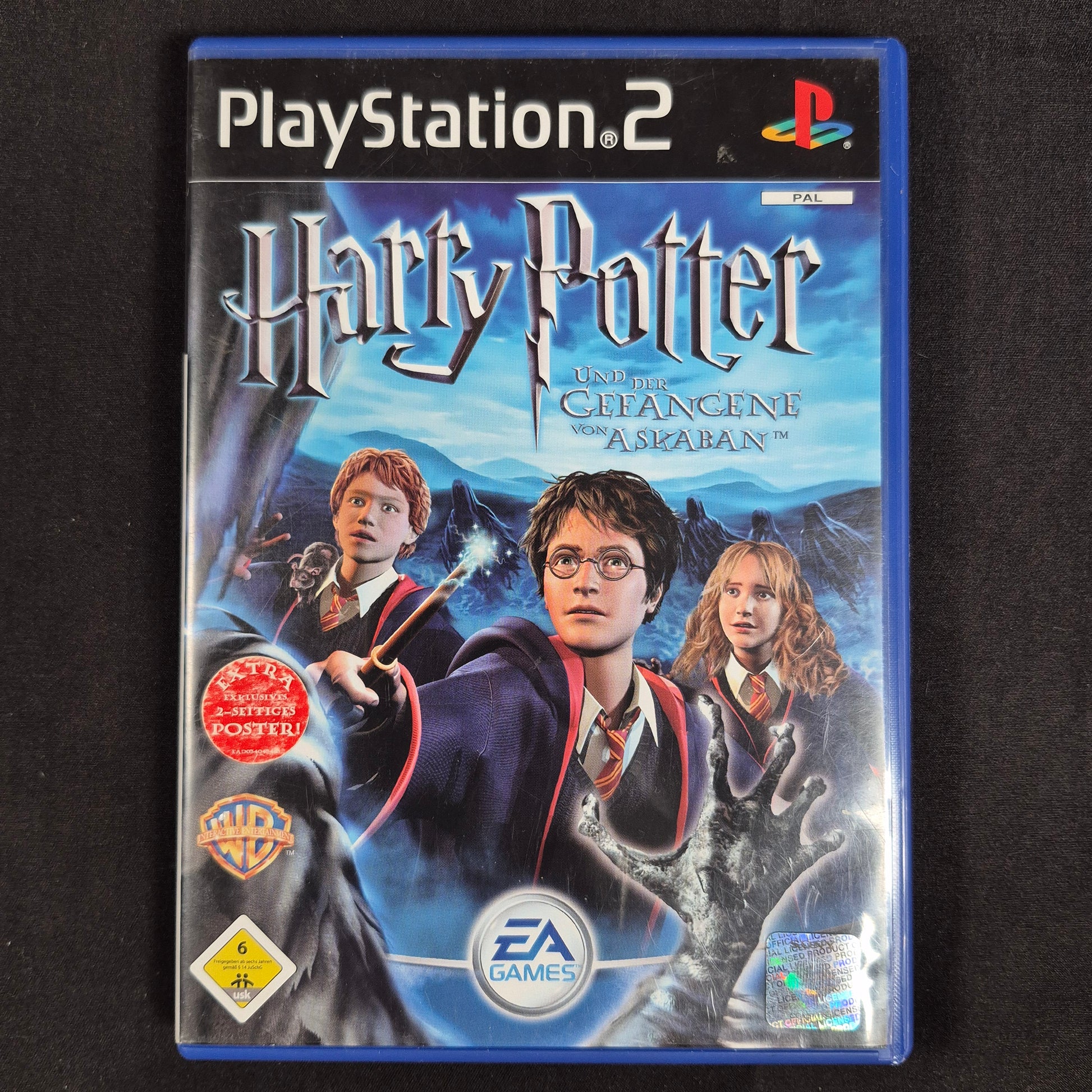 Harry Potter und der Gefangene von Askaban PS2 PAL / Europa mit Hülle, Disc und Anleitung – Vorderseite