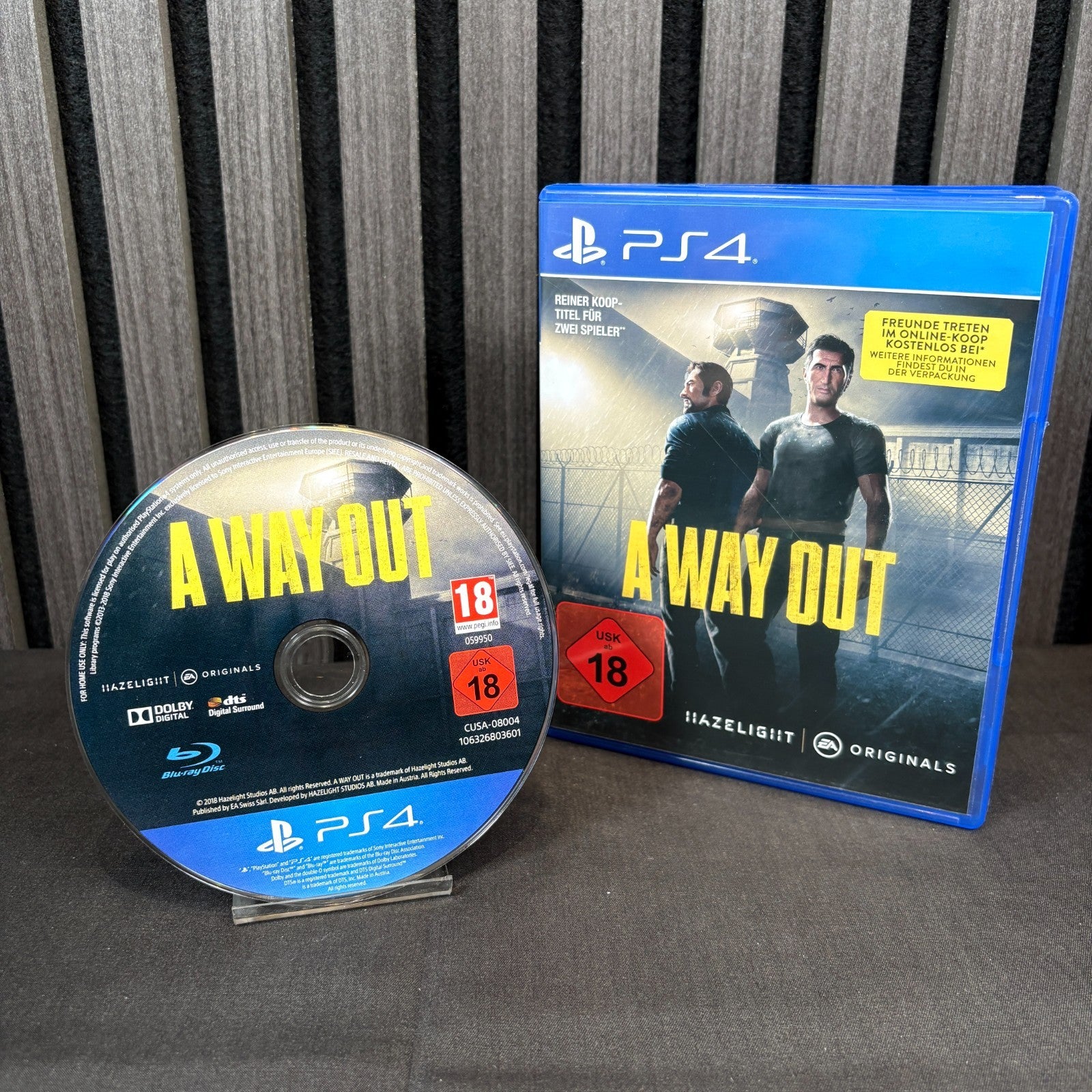 A Way Out PS4 PAL sehr gut gebraucht Spiel Vorderseite