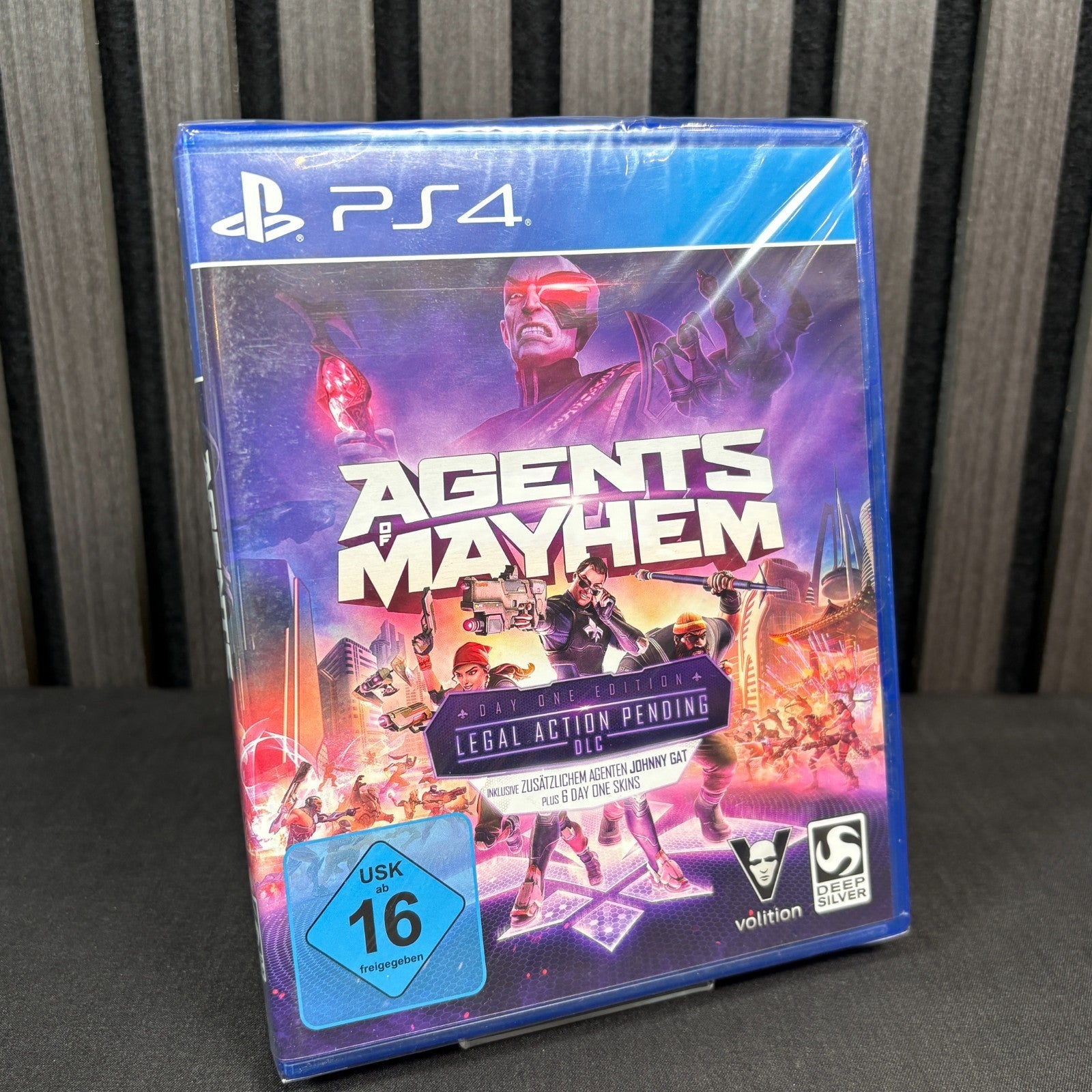 Agents of Mayhem PS4 Cover Vorderseite versiegelt