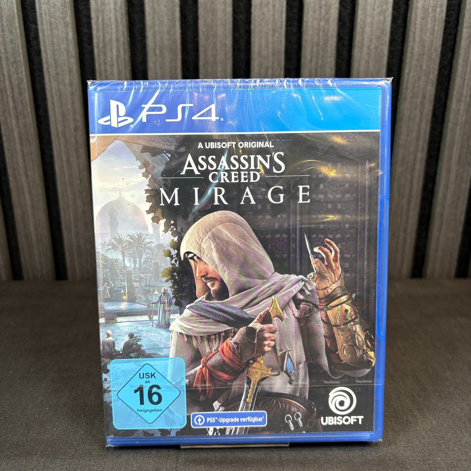 Assassins Creed Mirage PS4 Cover Vorderseite Detailaufnahme