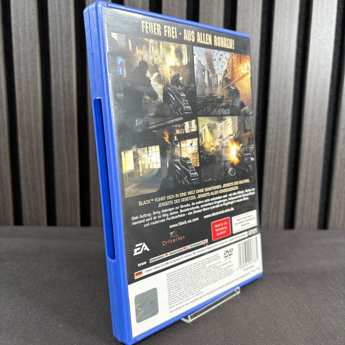 Black PS2 Cover Rückseite