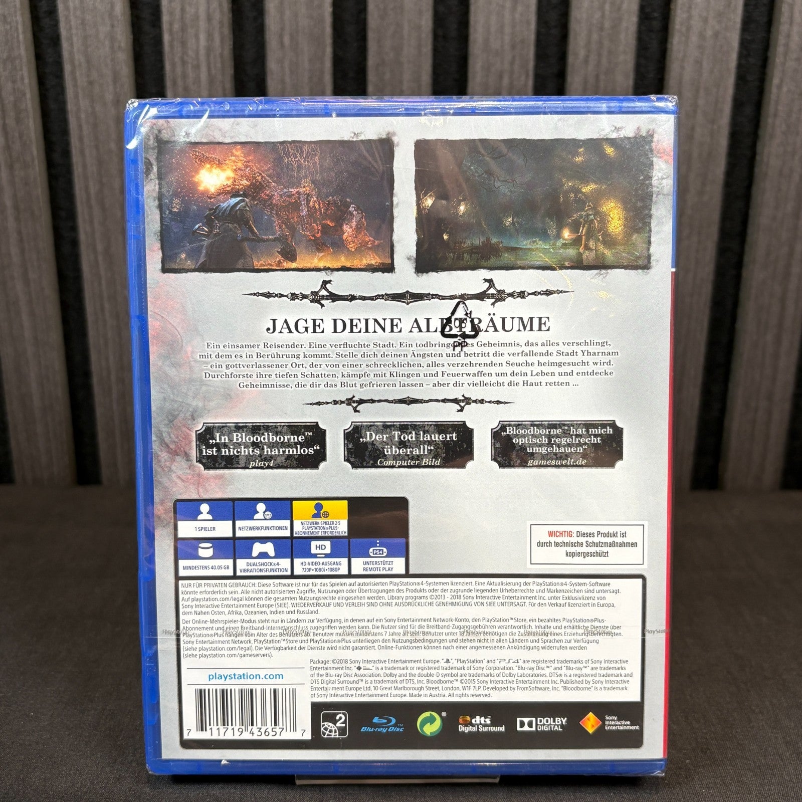 Bloodborne für PS4 PAL Cover Vorderseite