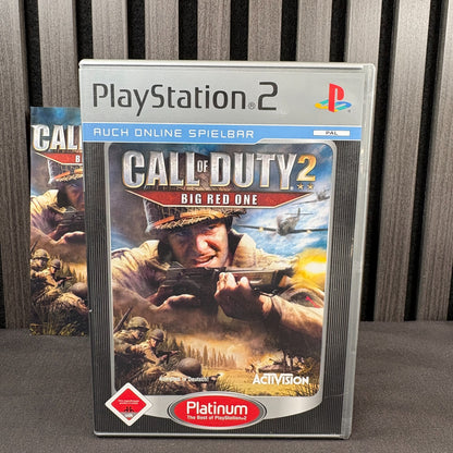Frontcover von Call of Duty 2 Big Red One PS2 Platinum PAL Deutsch