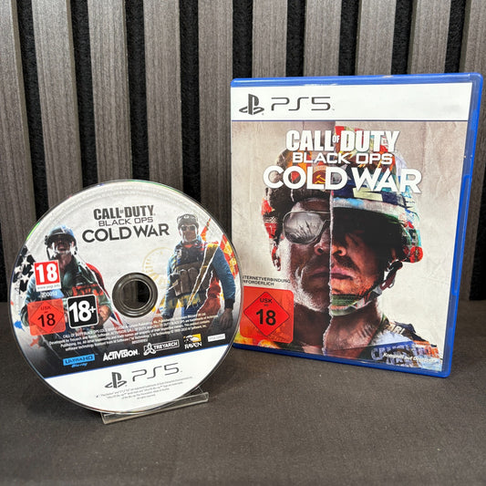 Call of Duty Black Ops Cold War PS5 PAL Spiel sehr gut Frontansicht mit Hülle