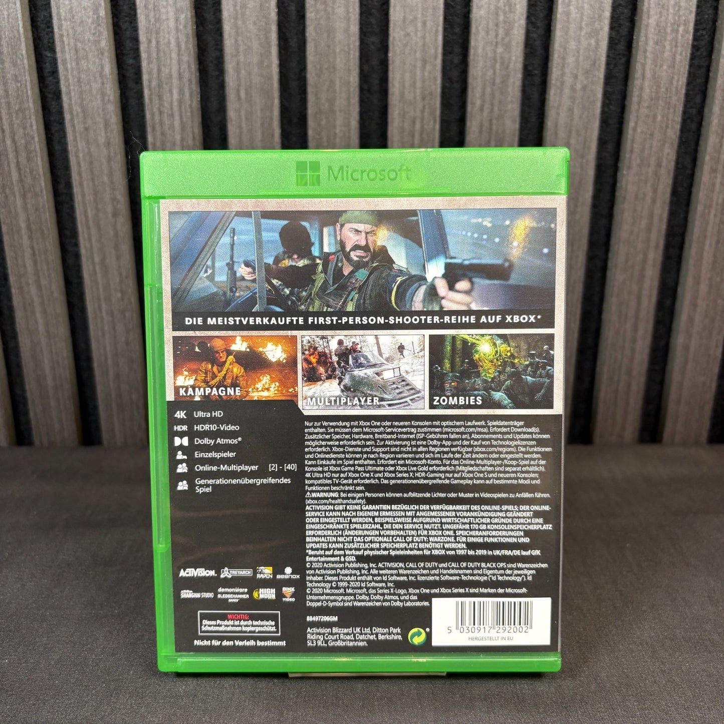 Call of Duty Black Ops Cold War Xbox One Cover Rückseite