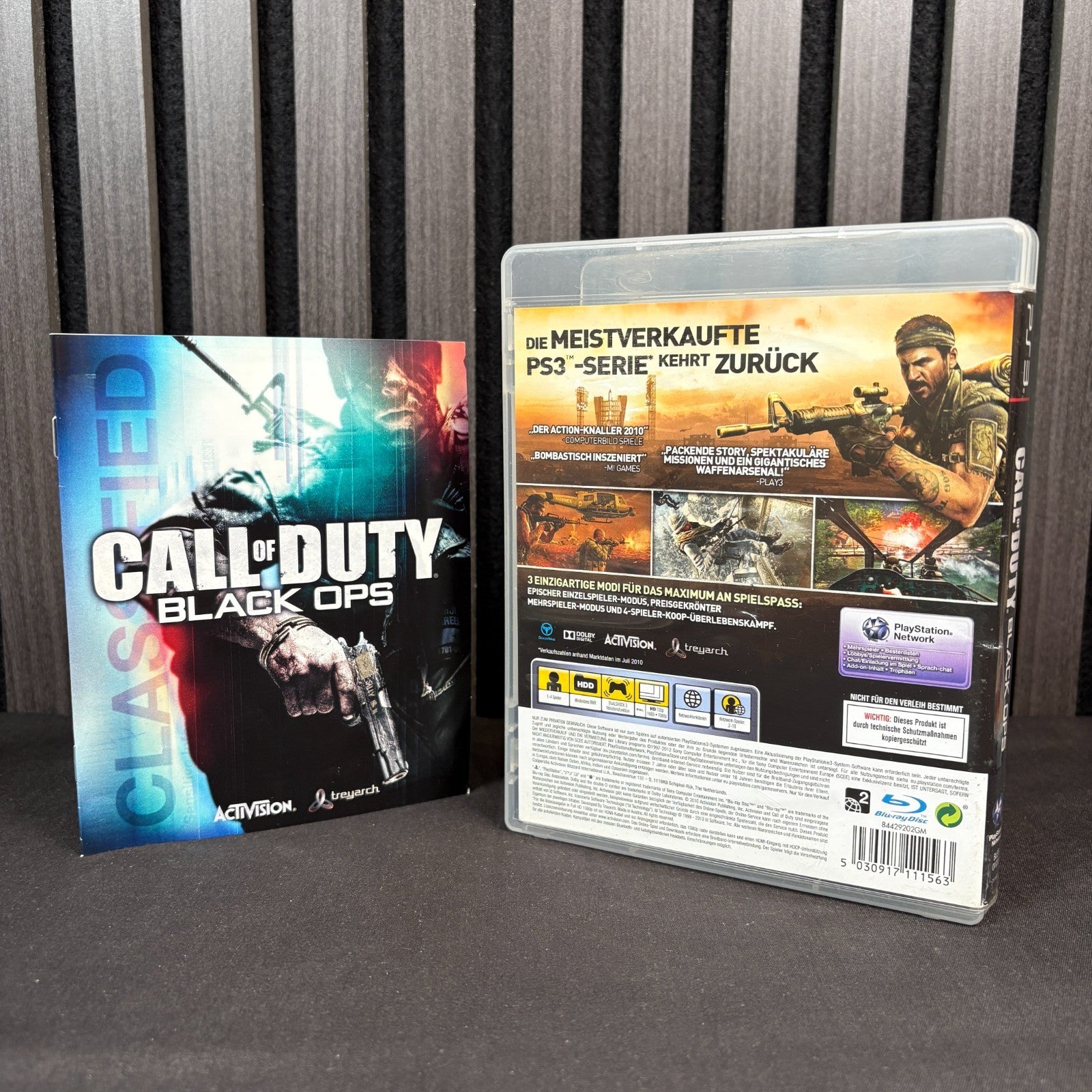 Call of Duty Black Ops PS3 Rückseite mit Spielinfos