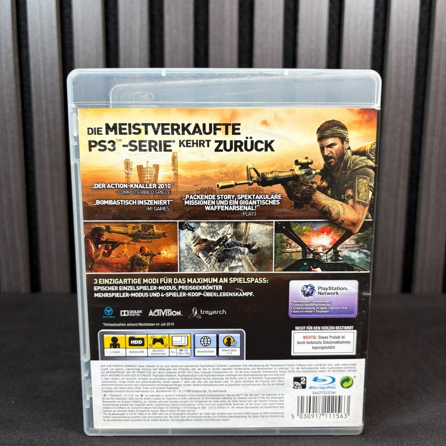 Call of Duty Black Ops PS3 Cover Rückseite