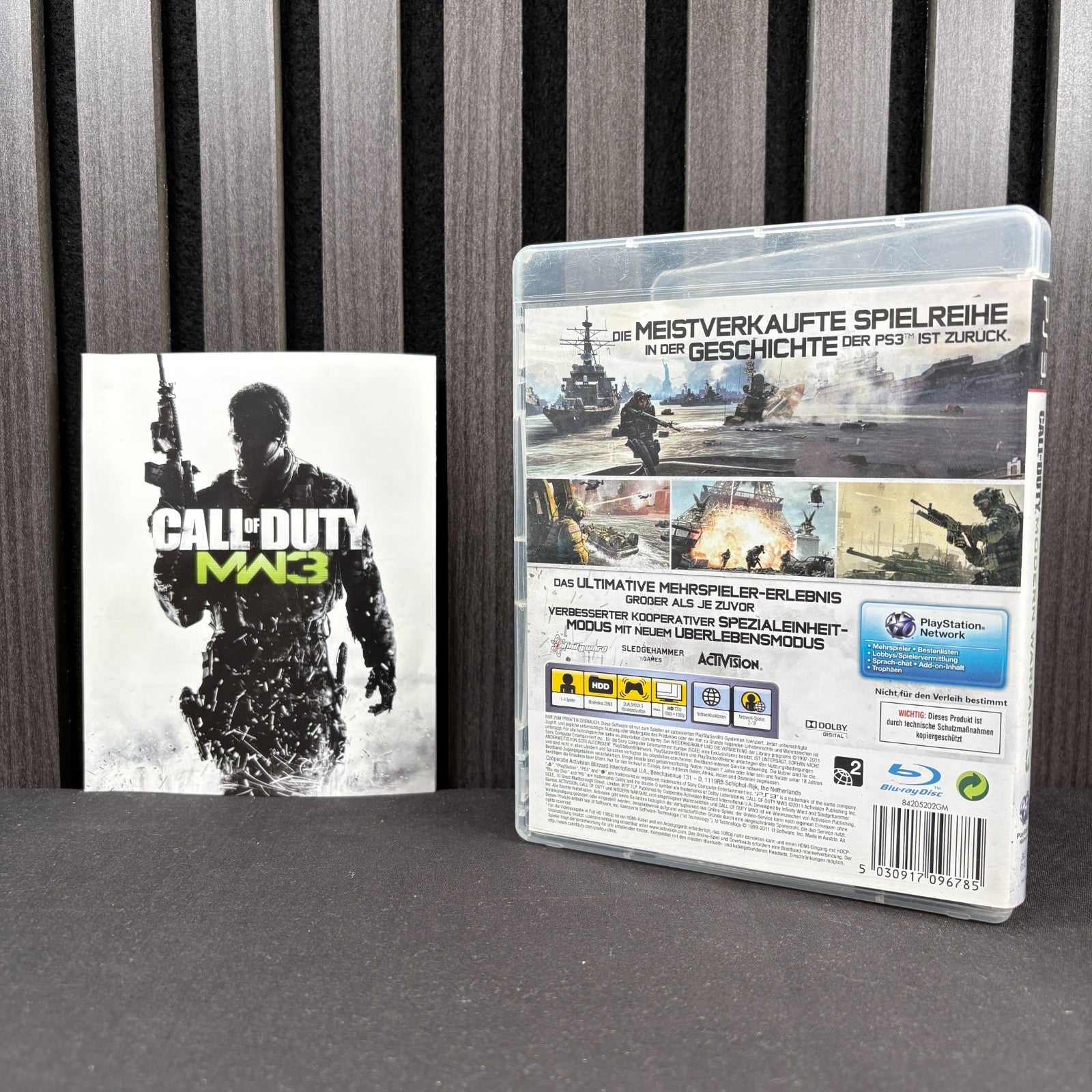 Call of Duty Modern Warfare 3 PS3 PAL Hülle Rückseite