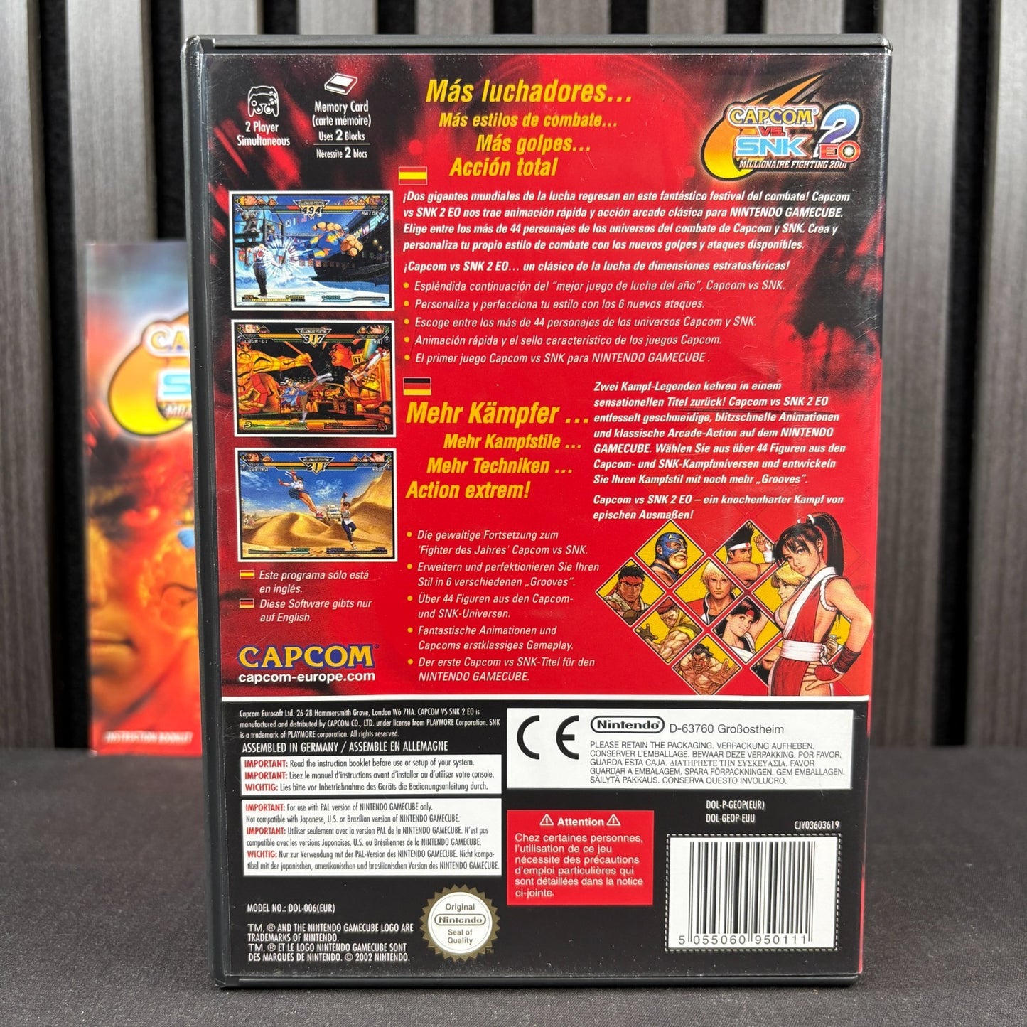 Capcom vs SNK EO Nintendo GameCube Cover Rückseite