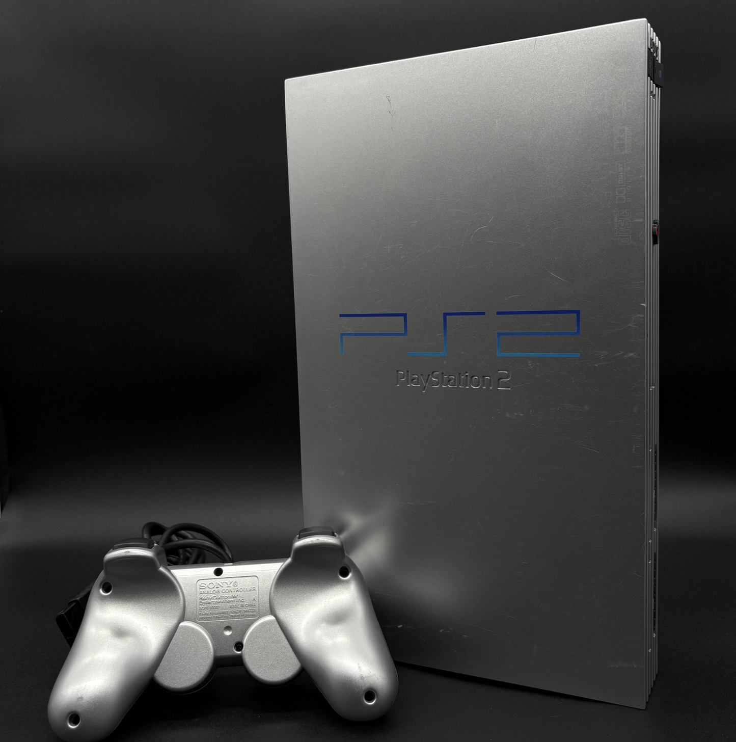 PlayStation 2 FAT Konsole mit Controller Rückseite