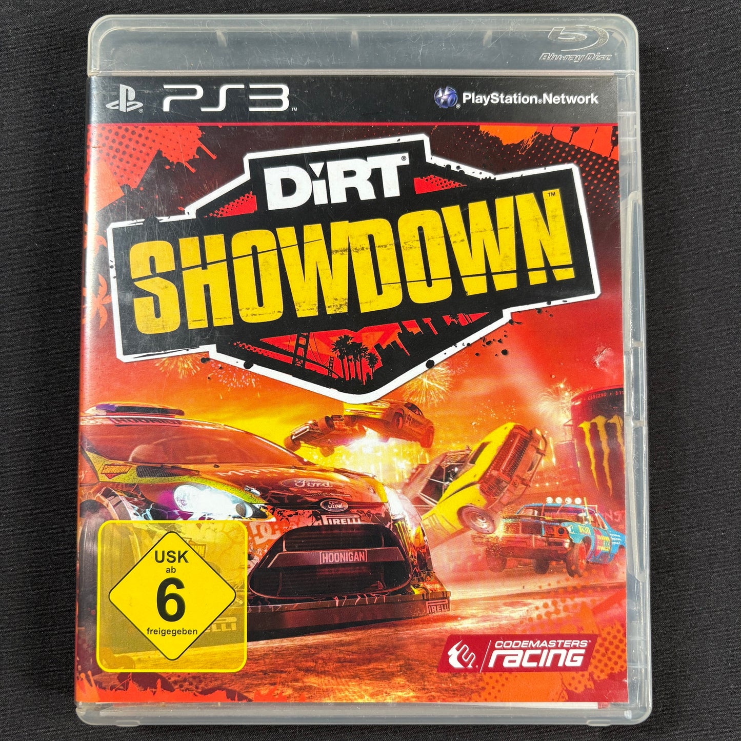 DiRT Showdown PS3 PAL deutsche Ausgabe Vorderseite in gutem Zustand