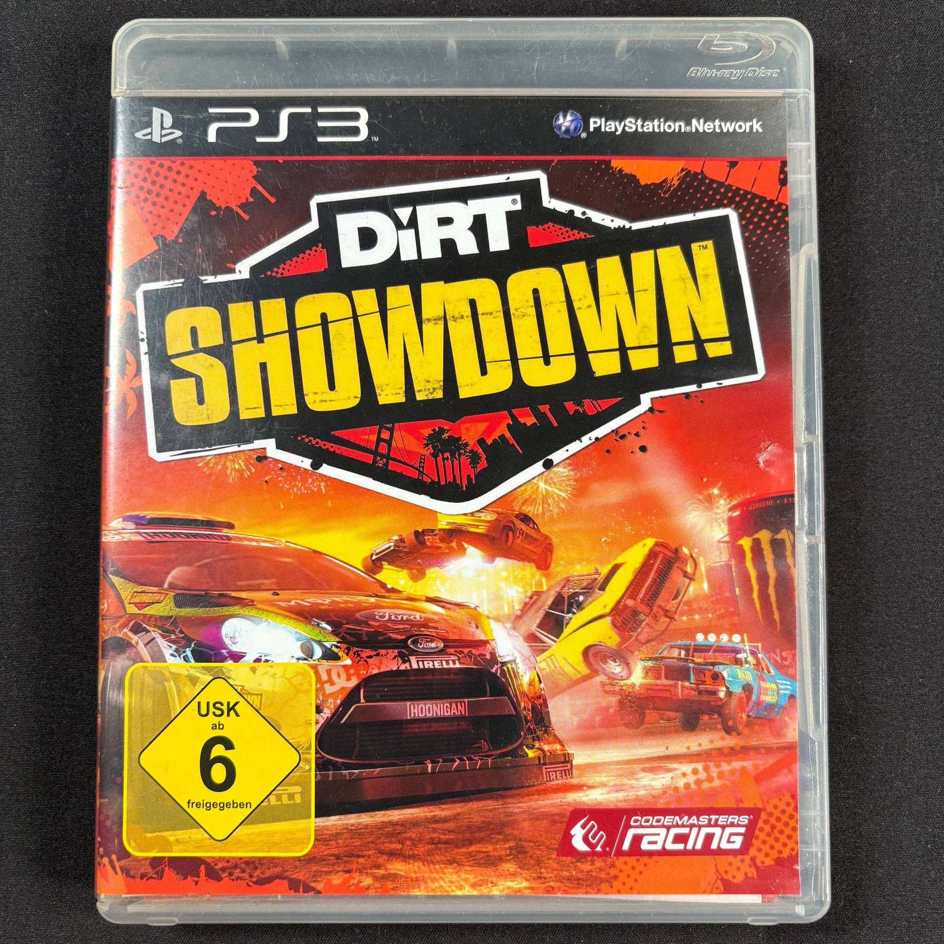 DiRT Showdown PS3 PAL deutsche Ausgabe Vorderseite in gutem Zustand