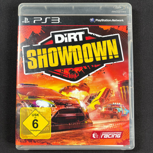 DiRT Showdown PS3 PAL deutsche Ausgabe Vorderseite in gutem Zustand