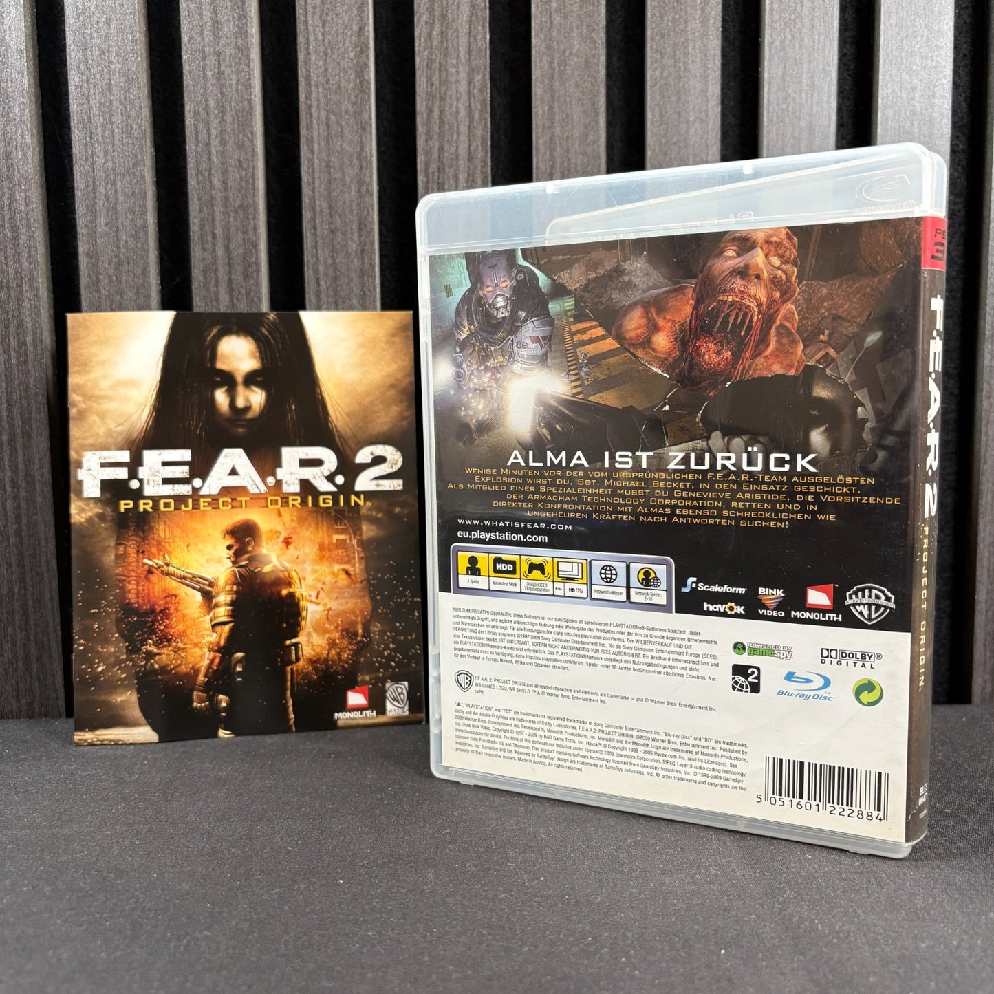 F.E.A.R. 2 Project Origin PS3 Rückseite