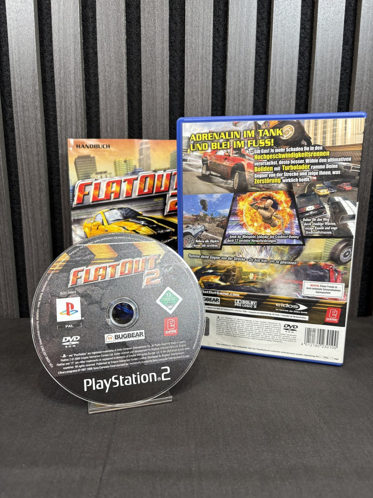 FlatOut 2 PS2 Cover Rückseite