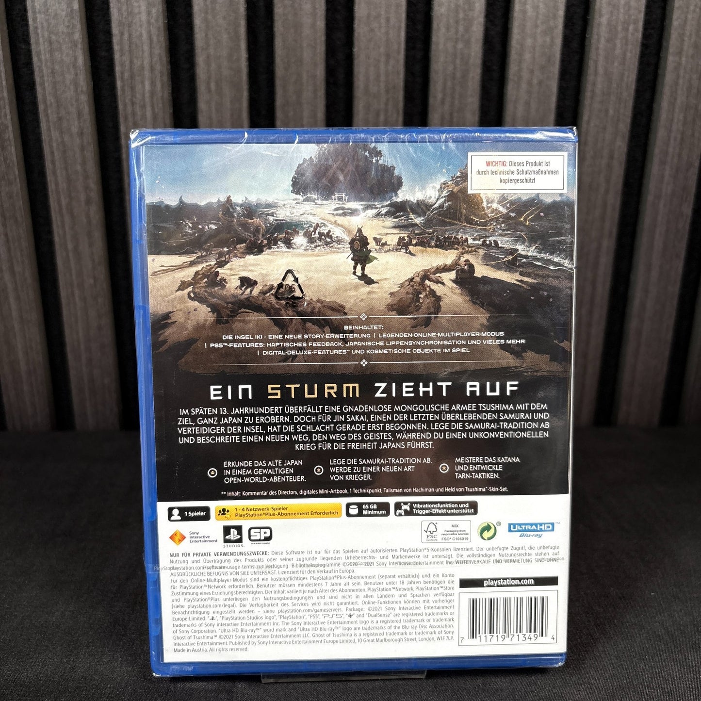 Ghost of Tsushima Directors Cut PS5 Hülle Rückseite neu versiegelt PAL