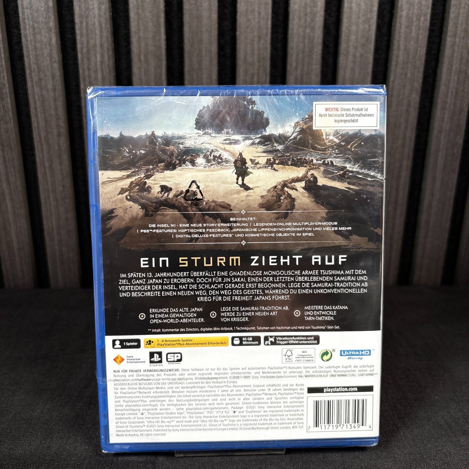 Ghost of Tsushima Directors Cut PS5 Hülle Rückseite neu versiegelt PAL