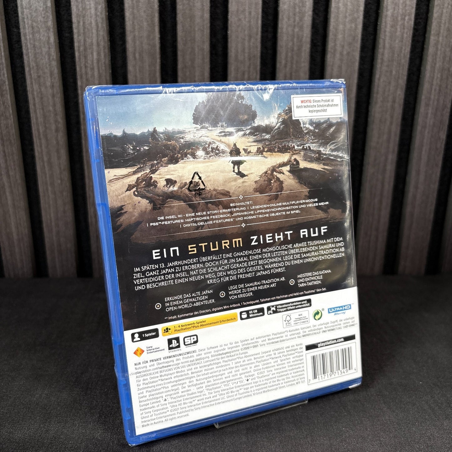 Ghost of Tsushima Directors Cut PS5 Rückseite Cover neu sealed PAL