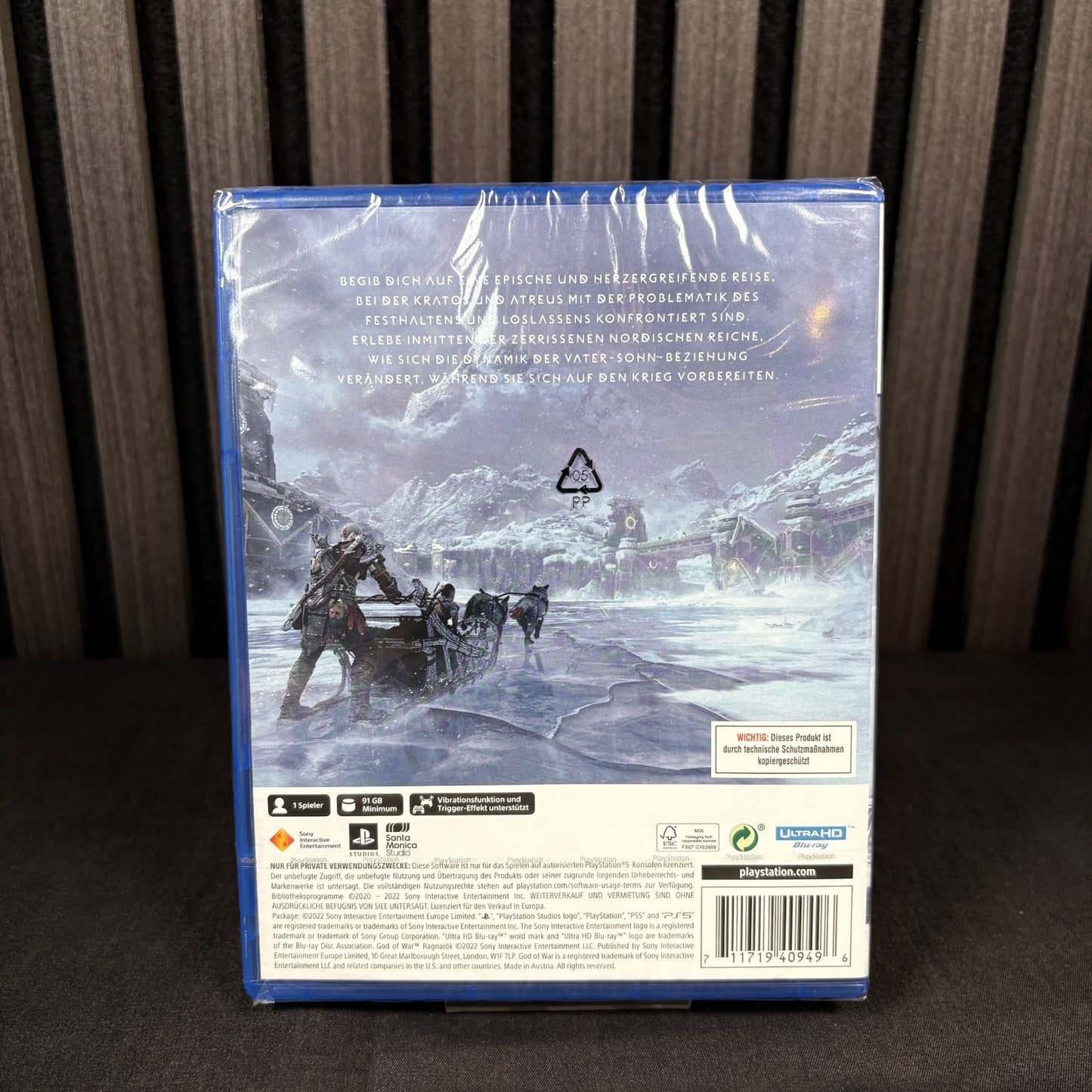 God of War Ragnarok PS5 Hülle Rückseite neu versiegelt PAL