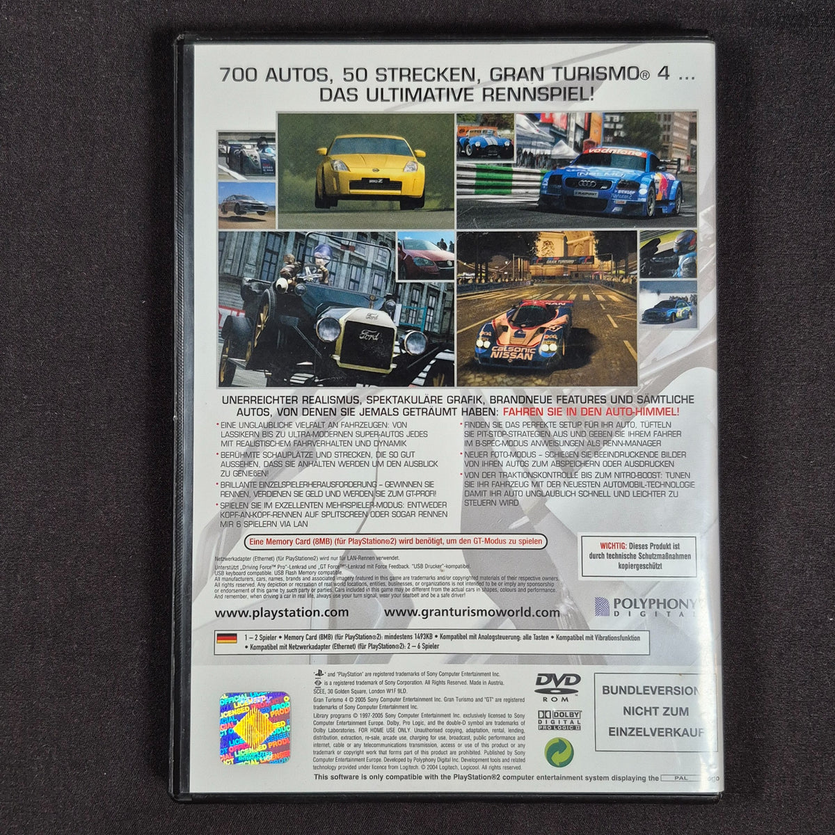 Gran Turismo 4 – Sony PlayStation 2 – Deutsch – Zustand Gut – Rückseite – NEVO Store