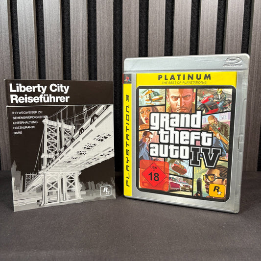 GTA 4 Platinum PS3 Originalhülle mit Anleitung und Karte Vorderseite