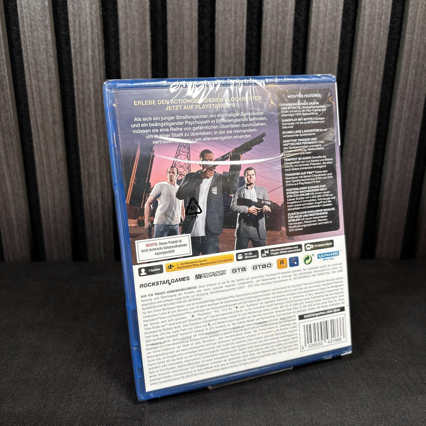 GTA 5 PS5 Cover Rückseite PAL Neu versiegelt